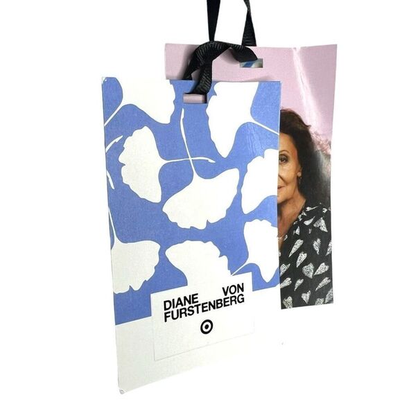 NEW Diane Von Furstenburg x Target Sea Twig Blue and White Tube Top XL - Picture 5 of 12